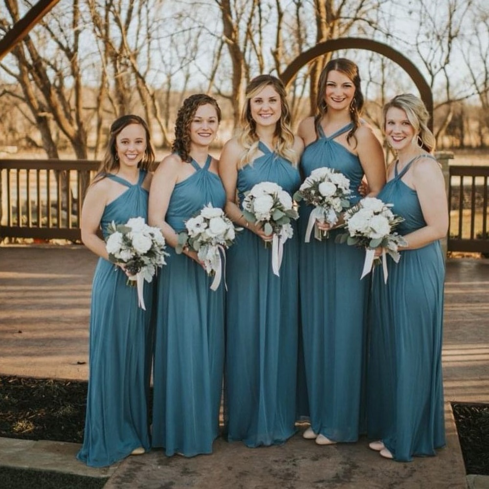 David’s Bridal High-Neck Bridesmaid Dress